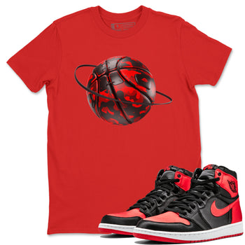 Air Jordan 1 Satin Bred shirt to match jordans Camo Basketball Planet sneaker tees AJ1Satin Bred SNRT Sneaker Release Tees Unisex Red 1 T-Shirt
