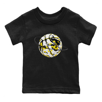 1s Yellow Ochre shirt to match jordans Camo Basketball Planet sneaker tees Air Jordan 1 Yellow Ochre SNRT sneaker release tees baby toddler Black 2 cotton Shirt