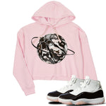 Air Jordan 11 Neapolitan shirt to match jordans Camo Basketball Planet sneaker tees AJ11 Neapolitan SNRT Sneaker Release Tees Pink 1 Crop T-Shirt