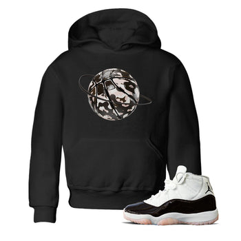 Air Jordan 11 Neapolitan shirt to match jordans Camo Basketball Planet sneaker tees AJ11 Neapolitan SNRT Sneaker Release Tees Baby Toddler Black 1 T-Shirt