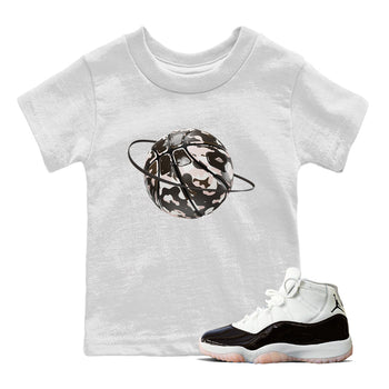 Air Jordan 11 Neapolitan shirt to match jordans Camo Basketball Planet sneaker tees AJ11 Neapolitan SNRT Sneaker Release Tees Baby Toddler White 1 T-Shirt