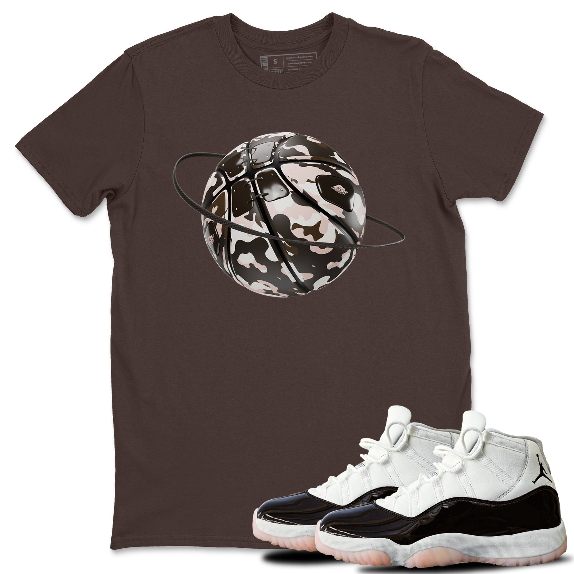 Air Jordan 11 Neapolitan shirt to match jordans Camo Basketball Planet sneaker tees AJ11 Neapolitan SNRT Sneaker Release Tees Unisex Dark Chocolate 1 T-Shirt
