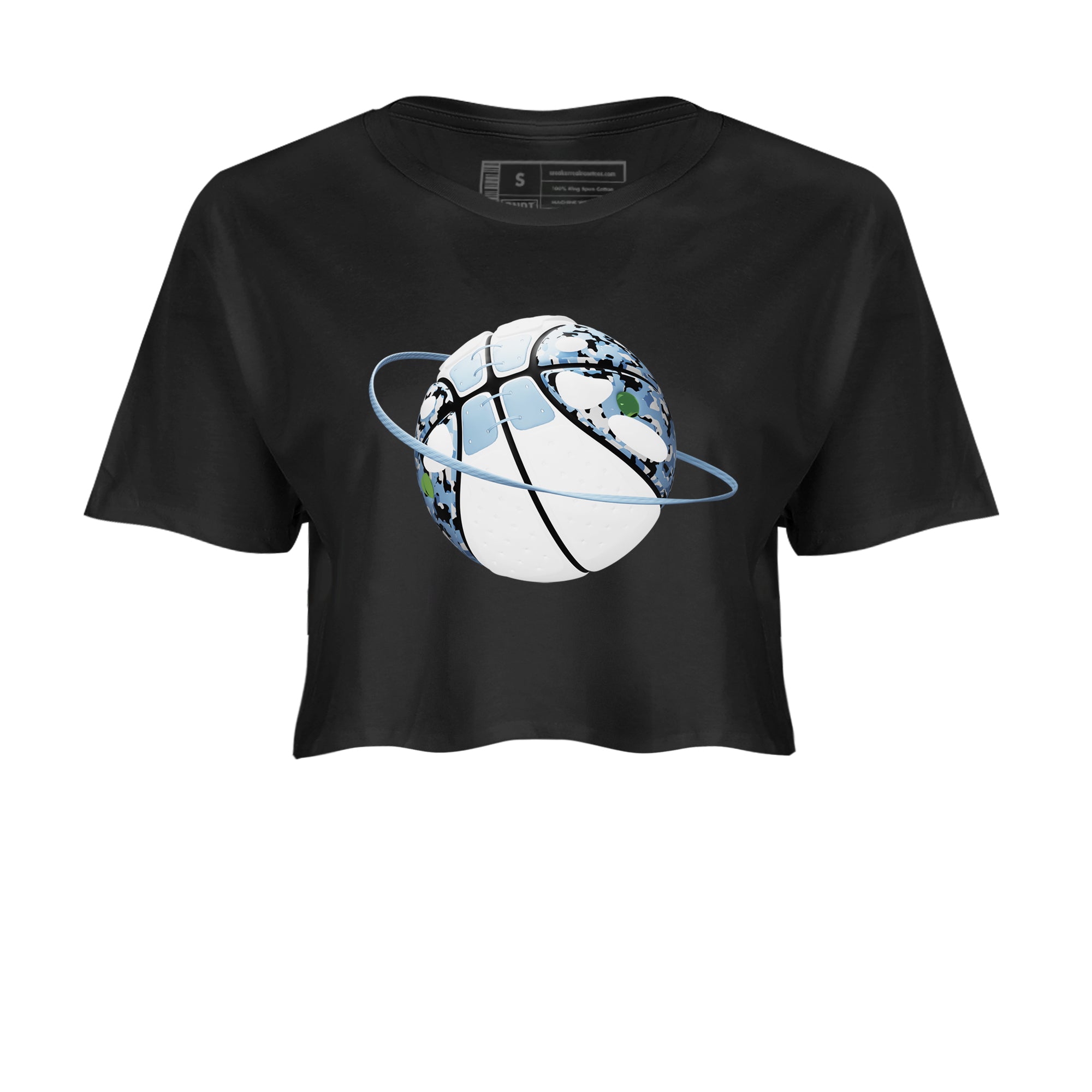 Air Jordan 13 Blue Grey shirt to match jordans Camo Basketball Planet sneaker tees AJ13 Blue Grey SNRT Sneaker Release Tees Black 2 crop length shirt