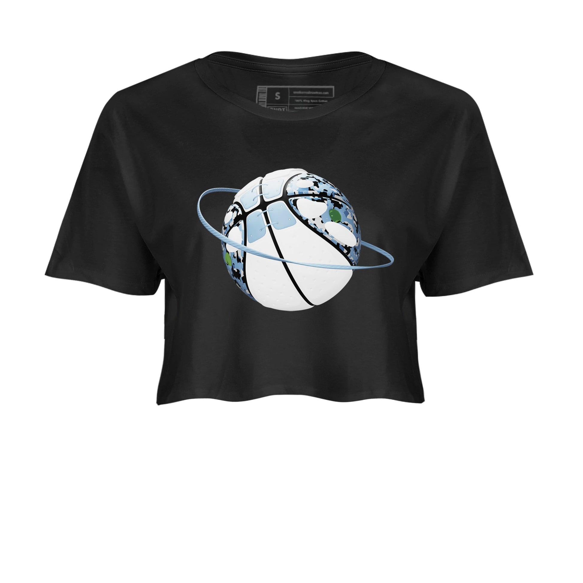 Air Jordan 13 Blue Grey shirt to match jordans Camo Basketball Planet sneaker tees AJ13 Blue Grey SNRT Sneaker Release Tees Black 2 crop length shirt