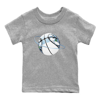 Air Jordan 13 Blue Grey shirt to match jordans Camo Basketball Planet sneaker tees AJ13 Blue Grey SNRT sneaker release tees baby toddler Heather Grey 2 cotton Shirt