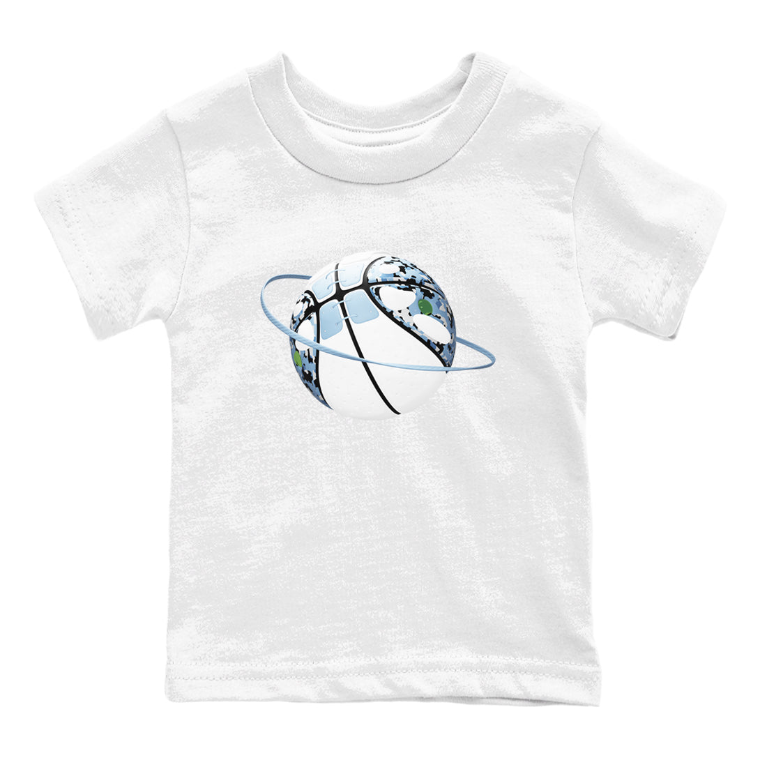 Air Jordan 13 Blue Grey shirt to match jordans Camo Basketball Planet sneaker tees AJ13 Blue Grey SNRT sneaker release tees baby toddler White 2 cotton Shirt
