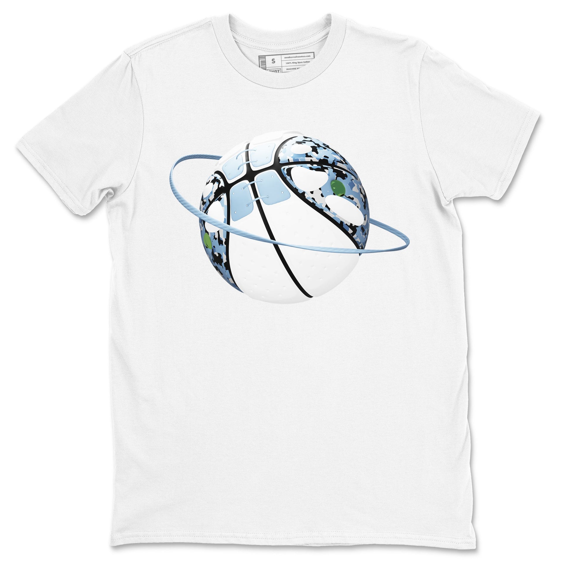 Air Jordan 13 Blue Grey shirt to match jordans Camo Basketball Planet sneaker tees AJ13 Blue Grey SNRT Sneaker Release Tees unisex cotton White 2 crew neck shirt