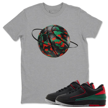 2s Christmas X-mas gift shirt to match jordans Camo Basketball Planet sneaker tees Air Jordan 2 Christmas SNRT Sneaker Release Tees Unisex Heather Grey 1 T-Shirt
