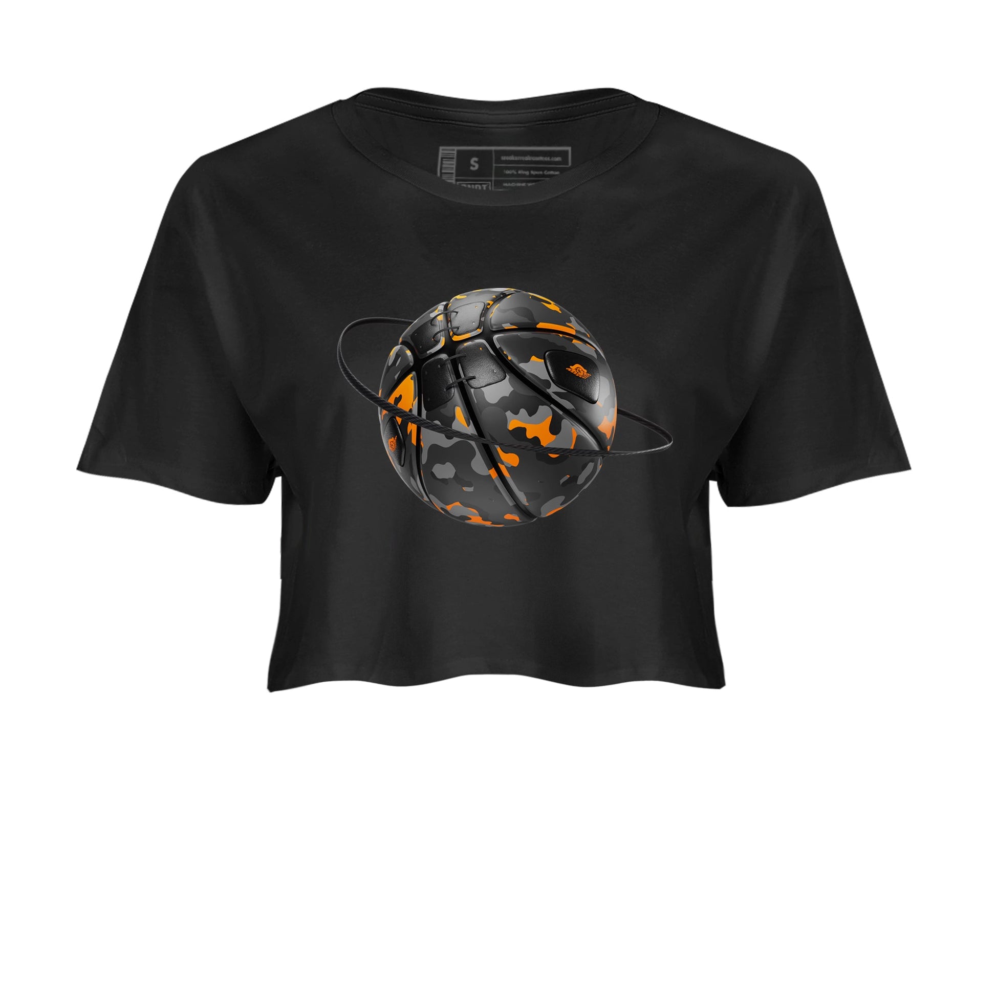 Air Jordan 3 Fear shirt to match jordans Camo Basketball Planet sneaker tees AJ3 Fear SNRT Sneaker Release Tees Black 2 Crop T-Shirt