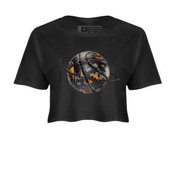 Air Jordan 3 Fear shirt to match jordans Camo Basketball Planet sneaker tees AJ3 Fear SNRT Sneaker Release Tees Black 2 Crop T-Shirt