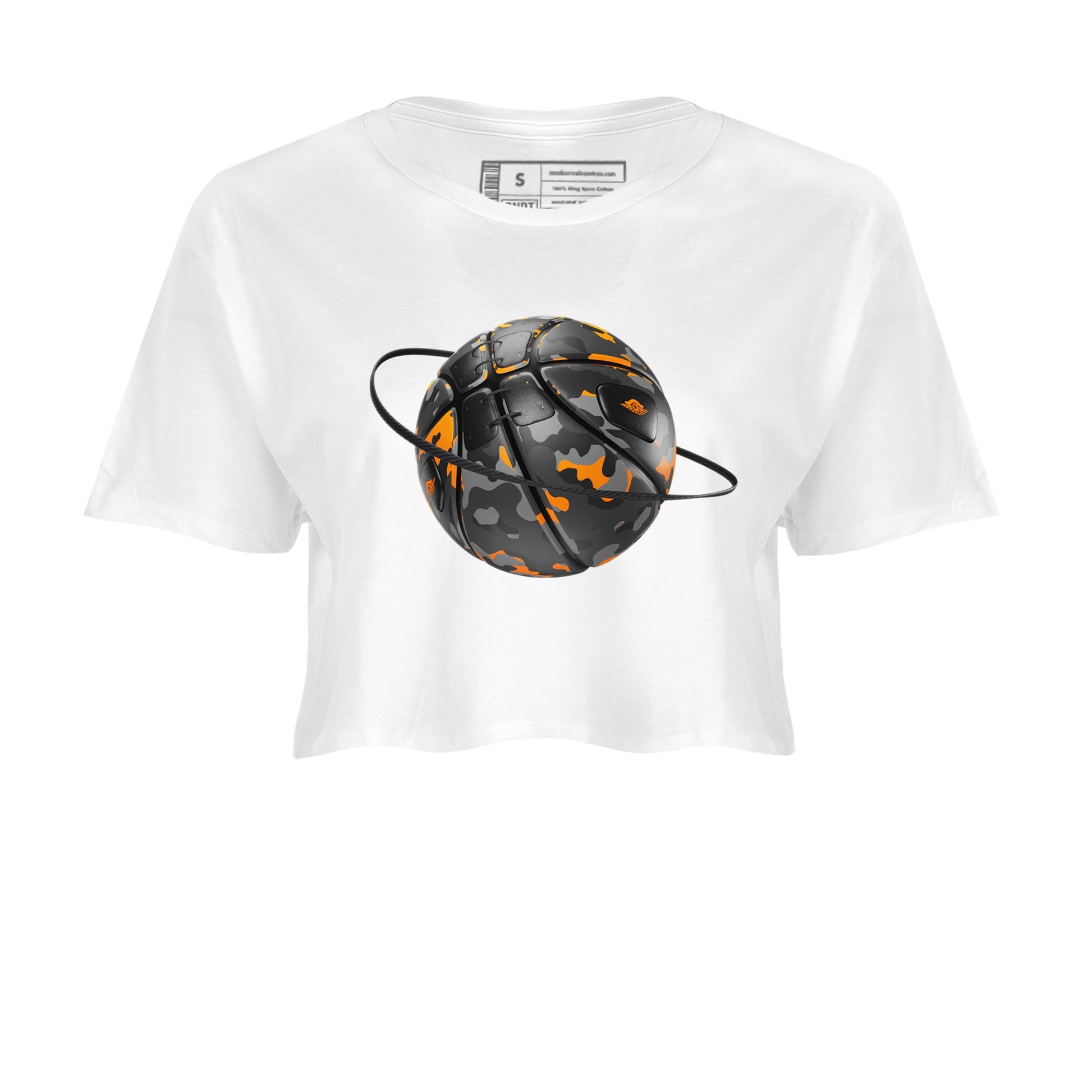 Air Jordan 3 Fear shirt to match jordans Camo Basketball Planet sneaker tees AJ3 Fear SNRT Sneaker Release Tees White 2 Crop T-Shirt