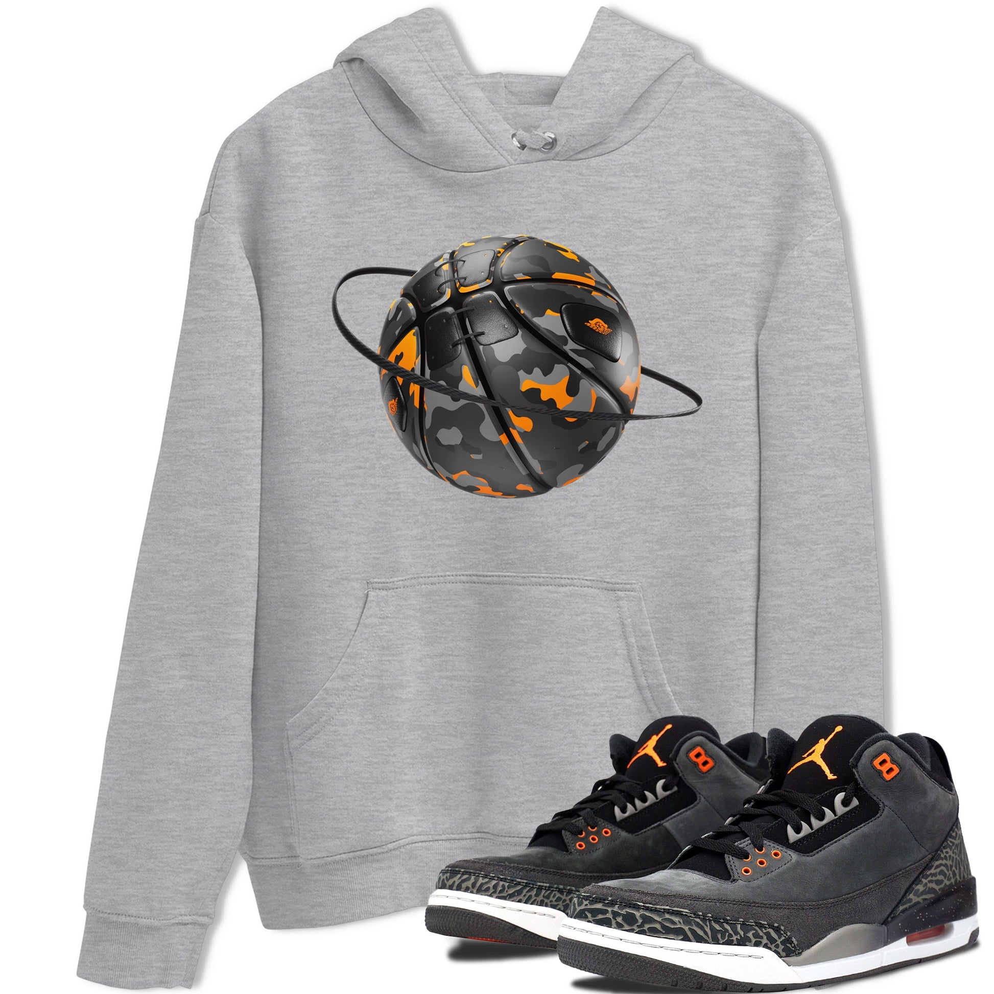 Air Jordan 3 Fear shirt to match jordans Camo Basketball Planet sneaker tees AJ3 Fear SNRT Sneaker Release Tees Unisex Heather Grey 1 T-Shirt
