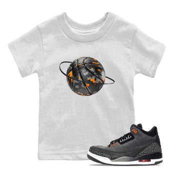 Air Jordan 3 Fear shirt to match jordans Camo Basketball Planet sneaker tees AJ3 Fear SNRT Sneaker Release Tees Baby Toddler White 1 T-Shirt