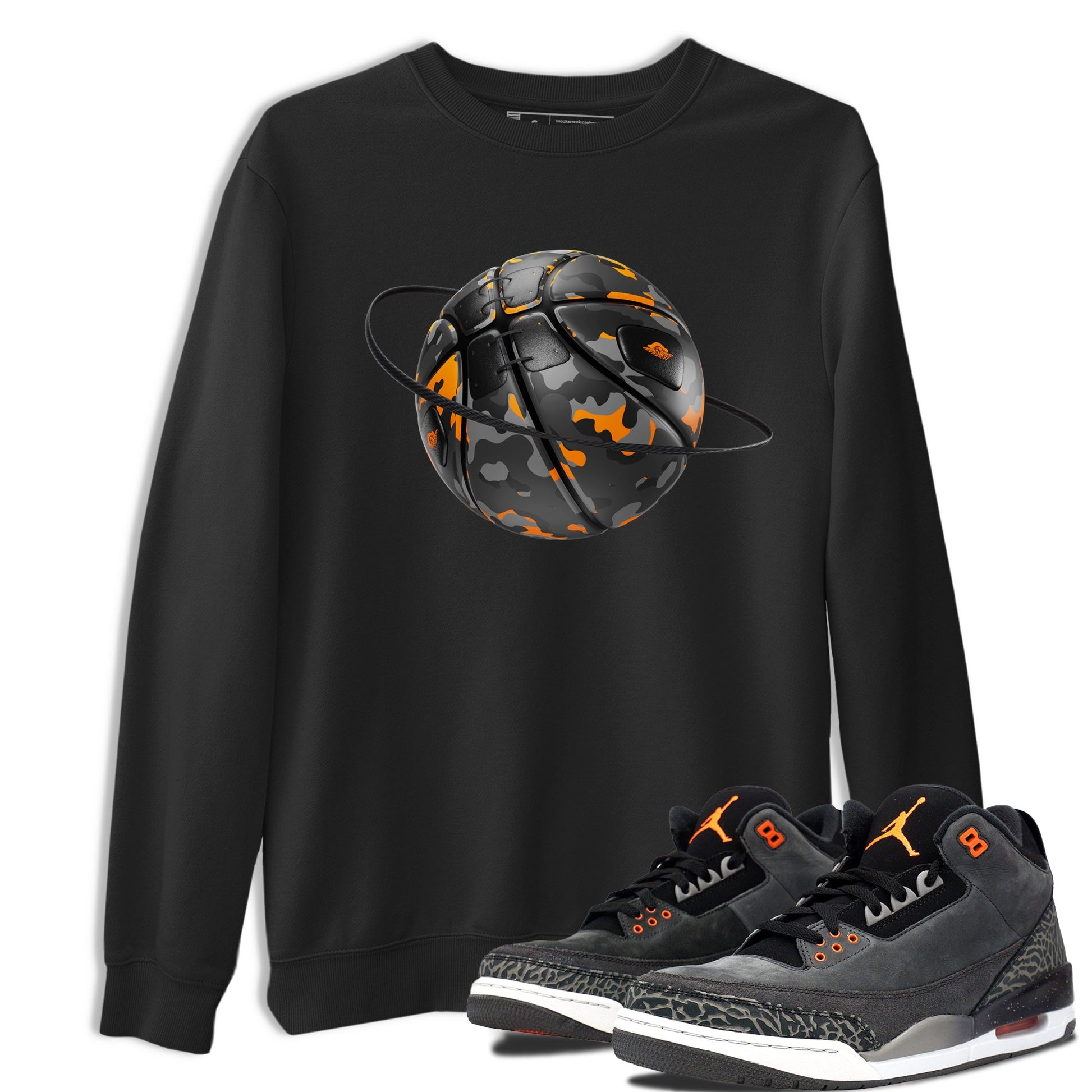 Air Jordan 3 Fear shirt to match jordans Camo Basketball Planet sneaker tees AJ3 Fear SNRT Sneaker Release Tees Unisex Black 1 T-Shirt