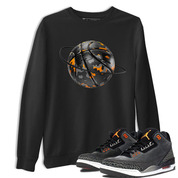 Air Jordan 3 Fear shirt to match jordans Camo Basketball Planet sneaker tees AJ3 Fear SNRT Sneaker Release Tees Unisex Black 1 T-Shirt