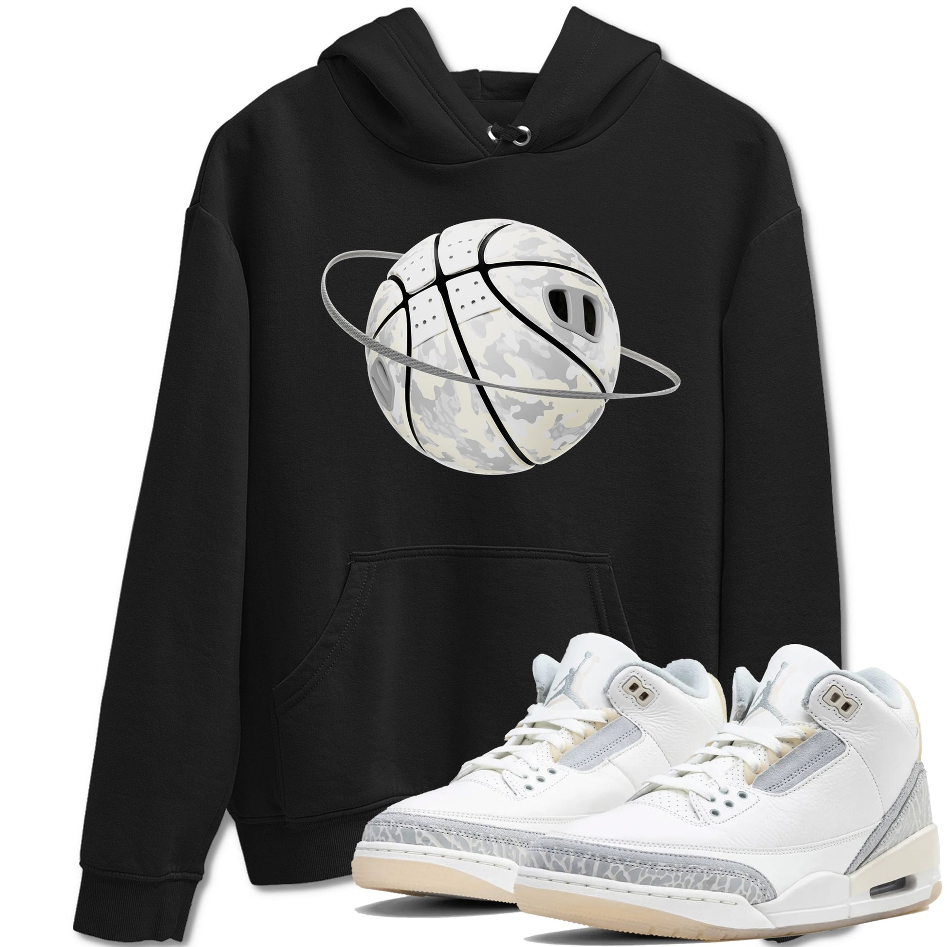 3s Ivory shirt to match jordans Camo Basketball Planet sneaker tees Air Jordan 3 Ivory SNRT Sneaker Release Tees unisex cotton Black 1 crew neck shirt
