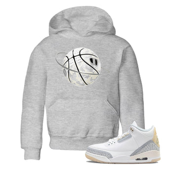 3s Ivory shirt to match jordans Camo Basketball Planet sneaker tees Air Jordan 3 Ivory SNRT sneaker release tees baby toddler Heather Grey 1 cotton Shirt