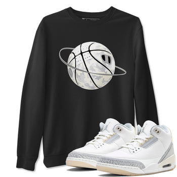 3s Ivory shirt to match jordans Camo Basketball Planet sneaker tees Air Jordan 3 Ivory SNRT Sneaker Release Tees unisex cotton Black 1 crew neck shirt