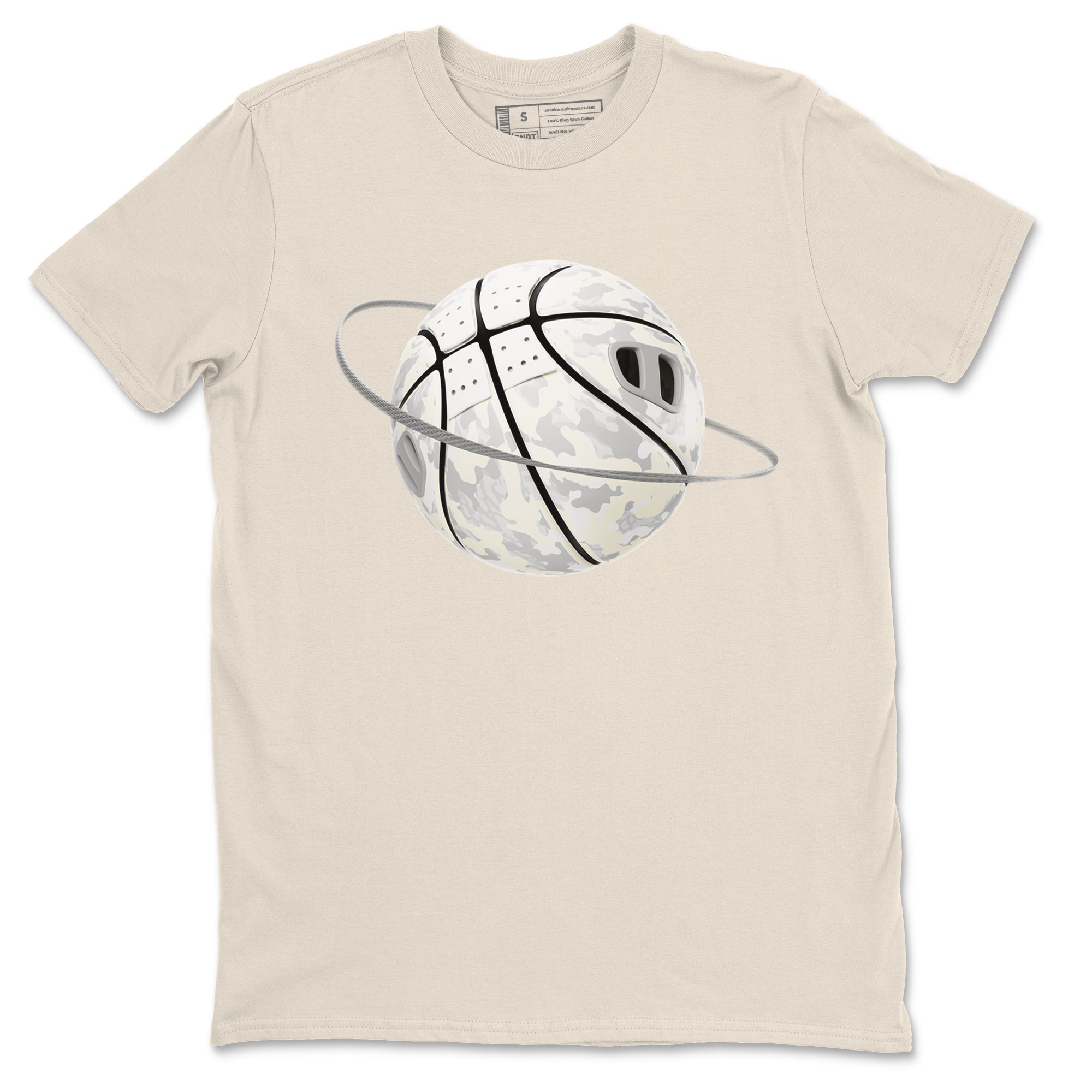 3s Ivory shirt to match jordans Camo Basketball Planet sneaker tees Air Jordan 3 Ivory SNRT Sneaker Release Tees unisex cotton Natural 2 crew neck shirt