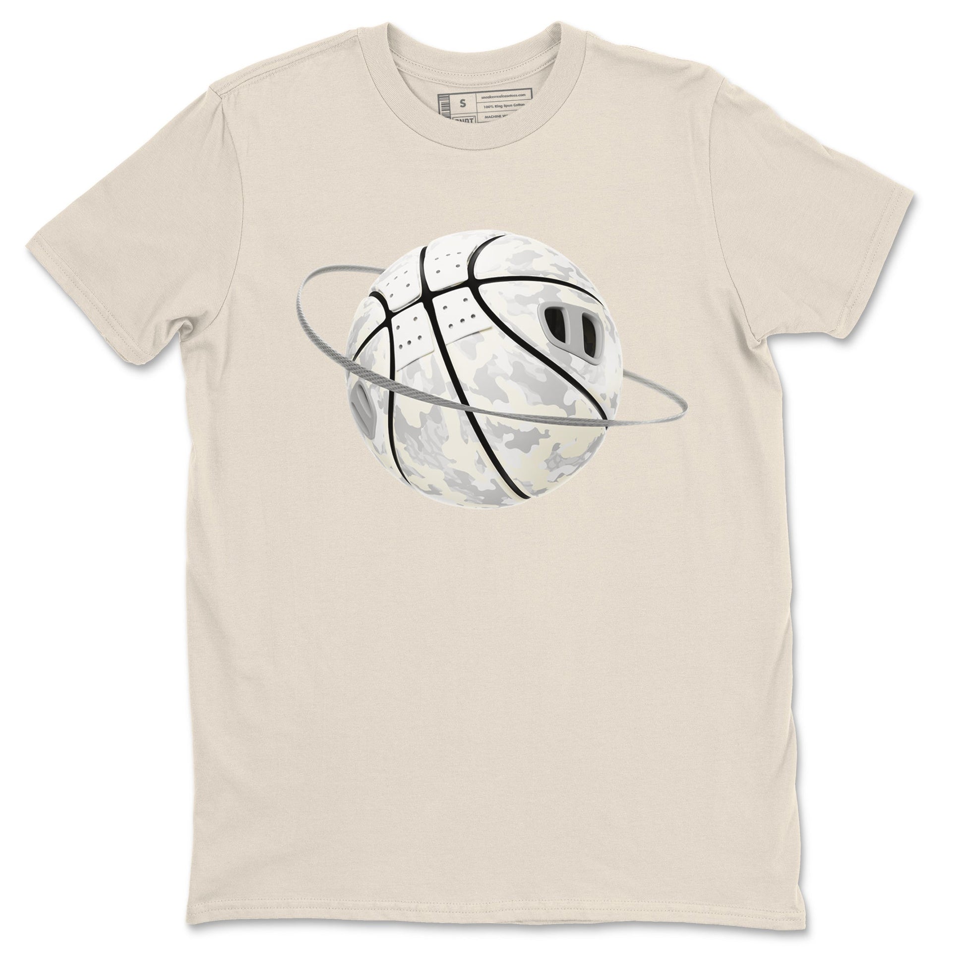 3s Ivory shirt to match jordans Camo Basketball Planet sneaker tees Air Jordan 3 Ivory SNRT Sneaker Release Tees unisex cotton Natural 2 crew neck shirt