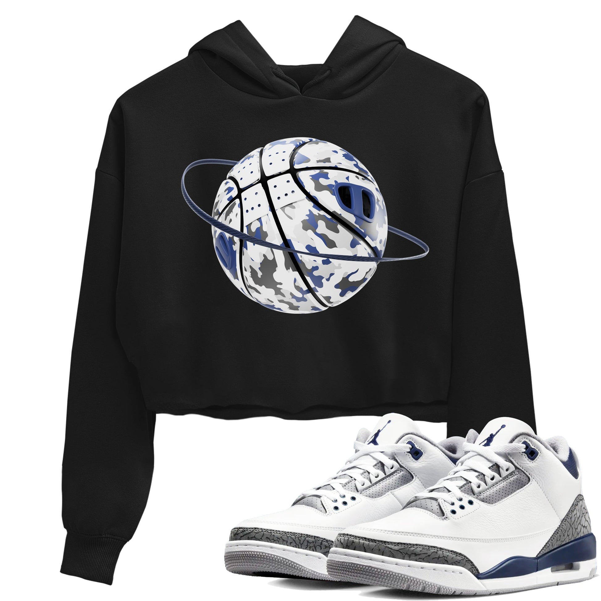 3s Midnight Navy shirt to match jordans Camo Basketball Planet sneaker tees AJ3 Midnight Navy SNRT Sneaker Release Tees Black 1 crop length shirt