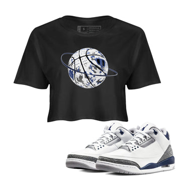 3s Midnight Navy shirt to match jordans Camo Basketball Planet sneaker tees AJ3 Midnight Navy SNRT Sneaker Release Tees Black 1 crop length shirt