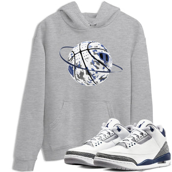 3s Midnight Navy shirt to match jordans Camo Basketball Planet sneaker tees AJ3 Midnight Navy SNRT Sneaker Release Tees unisex cotton Heather Grey 1 crew neck shirt