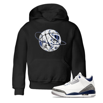 3s Midnight Navy shirt to match jordans Camo Basketball Planet sneaker tees AJ3 Midnight Navy SNRT sneaker release tees baby toddler Black 1 cotton Shirt