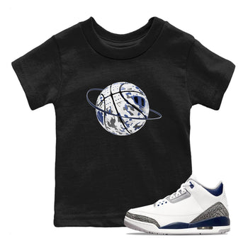 3s Midnight Navy shirt to match jordans Camo Basketball Planet sneaker tees AJ3 Midnight Navy SNRT sneaker release tees baby toddler Black 1 cotton Shirt