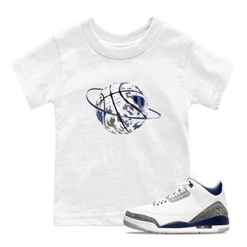 3s Midnight Navy shirt to match jordans Camo Basketball Planet sneaker tees AJ3 Midnight Navy SNRT sneaker release tees baby toddler White 1 cotton Shirt