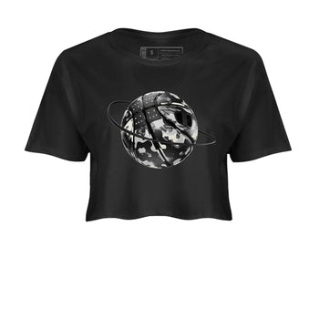 Air Jordan 3 Off Noir shirt to match jordans Camo Basketball Planet sneaker tees AJ3 Off Noir SNRT Sneaker Release Tees Black 2 Crop T-Shirt