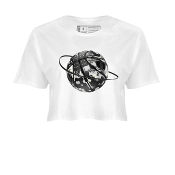Air Jordan 3 Off Noir shirt to match jordans Camo Basketball Planet sneaker tees AJ3 Off Noir SNRT Sneaker Release Tees White 2 Crop T-Shirt