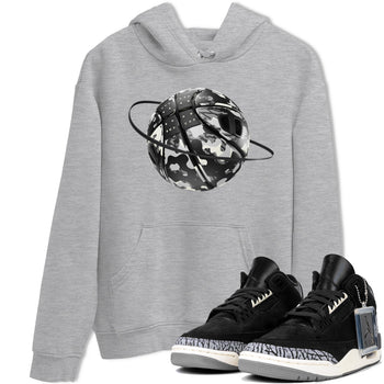 Air Jordan 3 Off Noir shirt to match jordans Camo Basketball Planet sneaker tees AJ3 Off Noir SNRT Sneaker Release Tees Unisex Heather Grey 1 T-Shirt