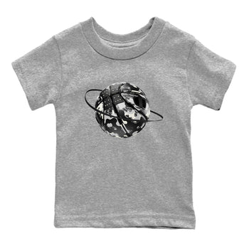 Air Jordan 3 Off Noir shirt to match jordans Camo Basketball Planet sneaker tees AJ3 Off Noir SNRT Sneaker Release Tees Baby Toddler Heather Grey 2 T-Shirt