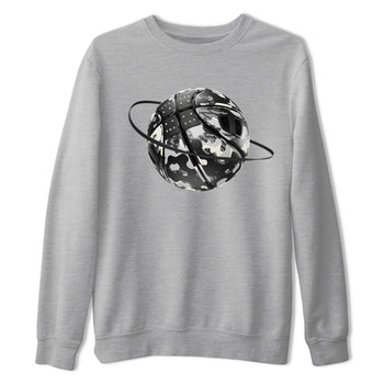 Air Jordan 3 Off Noir shirt to match jordans Camo Basketball Planet sneaker tees AJ3 Off Noir SNRT Sneaker Release Tees Unisex Heather Grey 2 T-Shirt