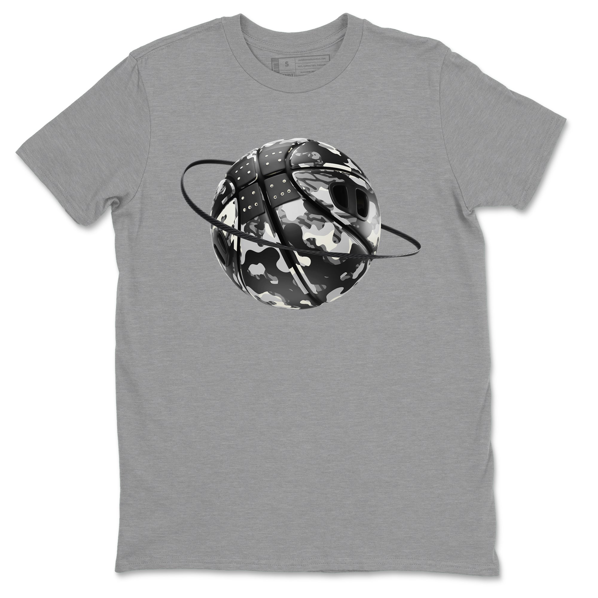 Air Jordan 3 Off Noir shirt to match jordans Camo Basketball Planet sneaker tees AJ3 Off Noir SNRT Sneaker Release Tees Unisex Heather Grey 2 T-Shirt