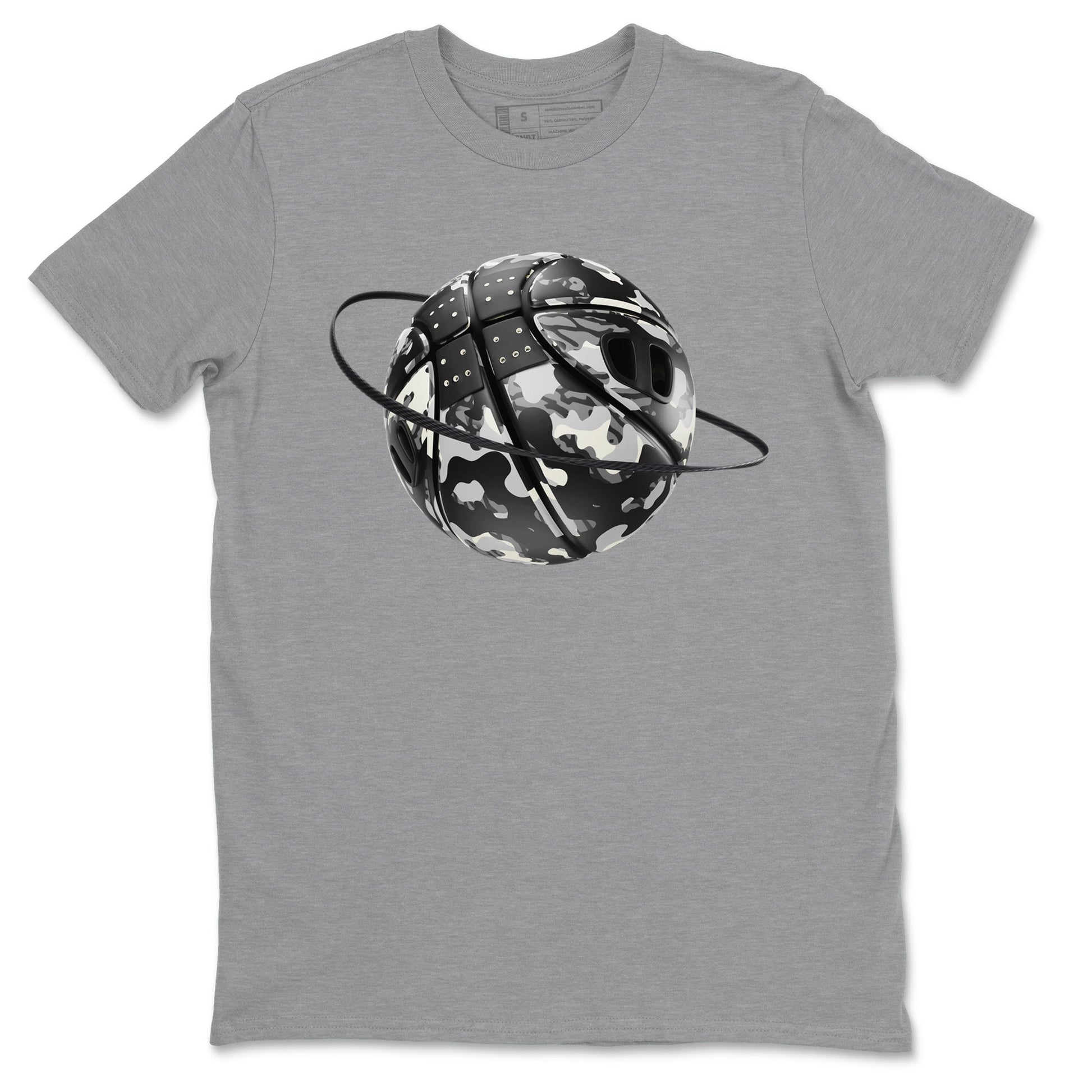 Air Jordan 3 Off Noir shirt to match jordans Camo Basketball Planet sneaker tees AJ3 Off Noir SNRT Sneaker Release Tees Unisex Heather Grey 2 T-Shirt