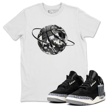 Air Jordan 3 Off Noir shirt to match jordans Camo Basketball Planet sneaker tees AJ3 Off Noir SNRT Sneaker Release Tees Unisex White 1 T-Shirt
