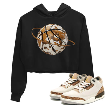 Air Jordan 3 Palomino shirt to match jordans Camo Basketball Planet sneaker tees AJ3 Palomino SNRT Sneaker Release Tees Black 1 Crop T-Shirt