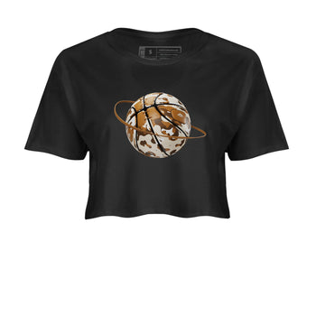 Air Jordan 3 Palomino shirt to match jordans Camo Basketball Planet sneaker tees AJ3 Palomino SNRT Sneaker Release Tees Black 2 Crop T-Shirt
