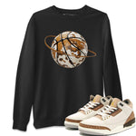 Air Jordan 3 Palomino shirt to match jordans Camo Basketball Planet sneaker tees AJ3 Palomino SNRT Sneaker Release Tees Unisex Black 1 T-Shirt