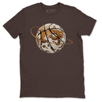 Air Jordan 3 Palomino shirt to match jordans Camo Basketball Planet sneaker tees AJ3 Palomino SNRT Sneaker Release Tees Unisex Dark Chocolate 2 T-Shirt