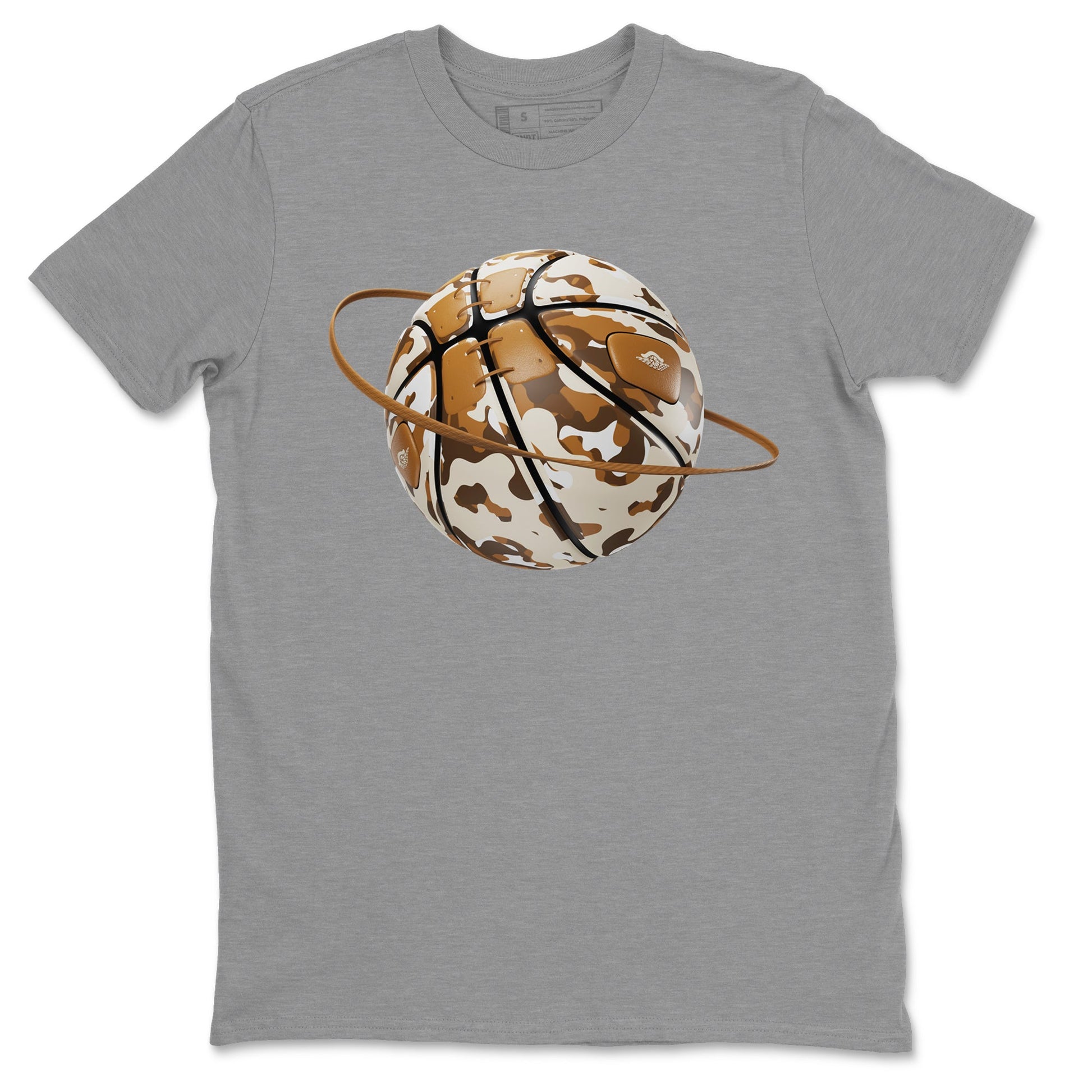 Air Jordan 3 Palomino shirt to match jordans Camo Basketball Planet sneaker tees AJ3 Palomino SNRT Sneaker Release Tees Unisex Heather Grey 2 T-Shirt