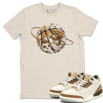 Air Jordan 3 Palomino shirt to match jordans Camo Basketball Planet sneaker tees AJ3 Palomino SNRT Sneaker Release Tees Unisex Natural 1 T-Shirt