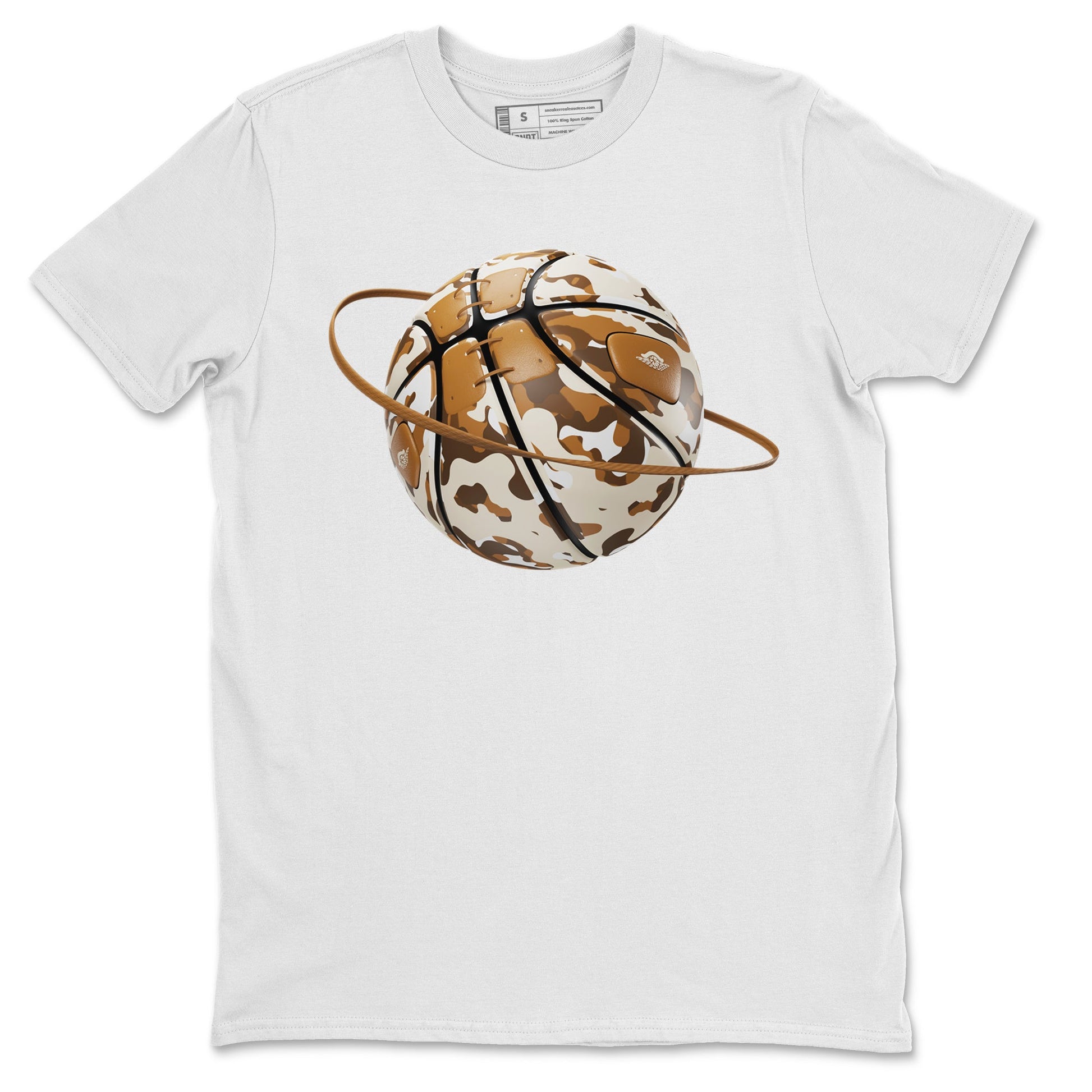 Air Jordan 3 Palomino shirt to match jordans Camo Basketball Planet sneaker tees AJ3 Palomino SNRT Sneaker Release Tees Unisex White 2 T-Shirt