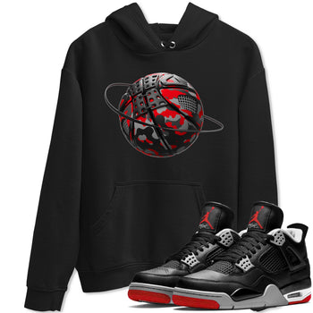 4s Bred Reimagined shirt to match jordans Camo Basketball Planet sneaker tees Air Jordan 4 Bred Reimagined SNRT Sneaker Release Tees Unisex Black 1 T-Shirt
