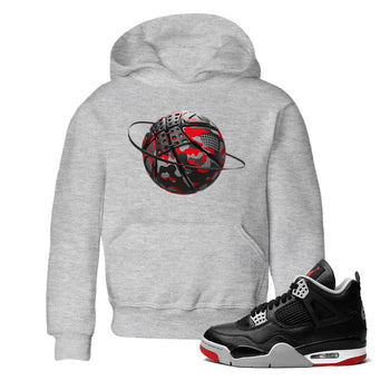 4s Bred Reimagined shirt to match jordans Camo Basketball Planet sneaker tees Air Jordan 4 Bred Reimagined SNRT Sneaker Release Tees Baby Toddler Heather Grey 1 T-Shirt