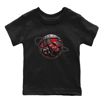 4s Bred Reimagined shirt to match jordans Camo Basketball Planet sneaker tees Air Jordan 4 Bred Reimagined SNRT Sneaker Release Tees Baby Toddler Black 2 T-Shirt