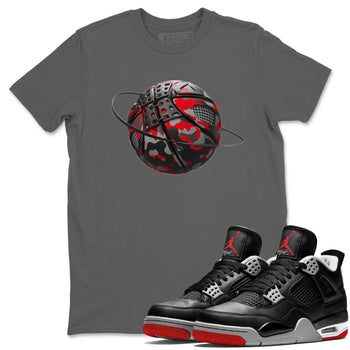 4s Bred Reimagined shirt to match jordans Camo Basketball Planet sneaker tees Air Jordan 4 Bred Reimagined SNRT Sneaker Release Tees Unisex Cool Grey 1 T-Shirt