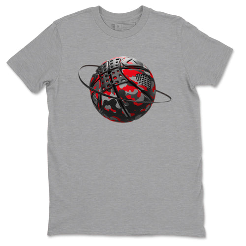 4s Bred Reimagined shirt to match jordans Camo Basketball Planet sneaker tees Air Jordan 4 Bred Reimagined SNRT Sneaker Release Tees Unisex Heather Grey 2 T-Shirt